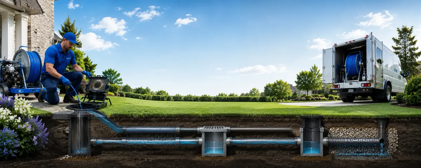 Outdoor drain cleaning information for Newtown, IN